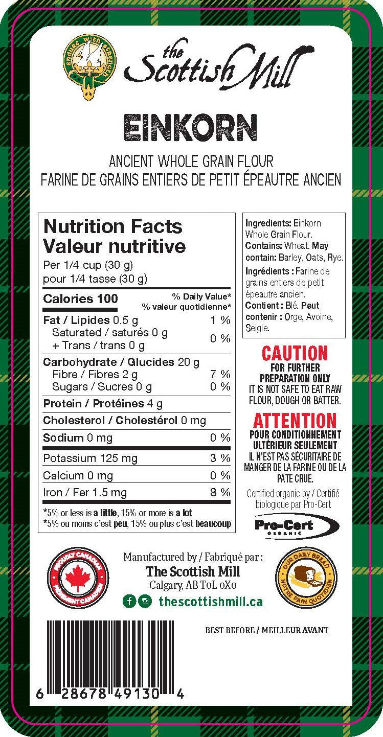 Organic Einkorn Flour, Whole Grain - Ancient (TEMPORARILY OUT OF STOCK)