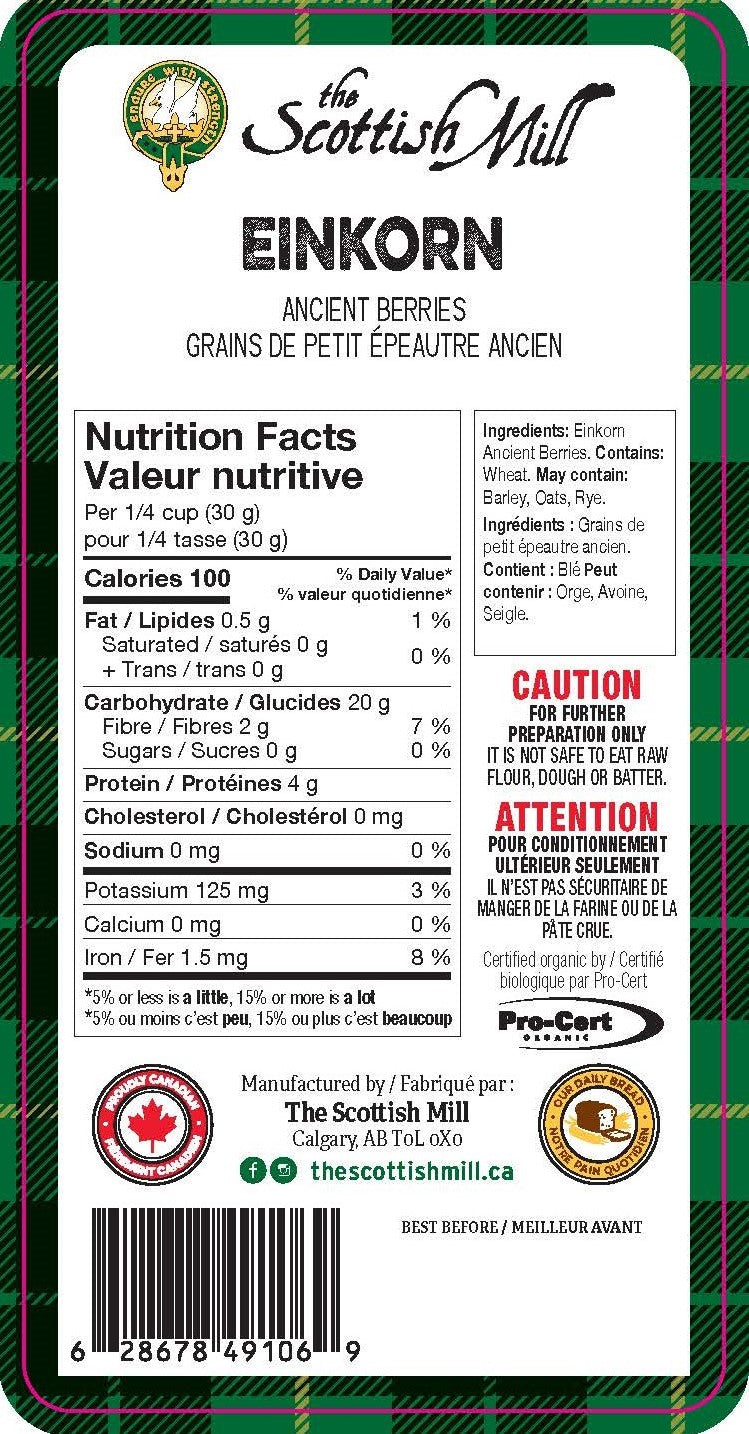 Organic Einkorn Berries - Ancient (TEMPORARILY OUT OF STOCK)