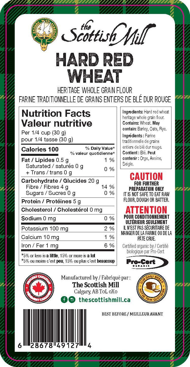 Organic Hard Red Wheat Flour, Whole Grain