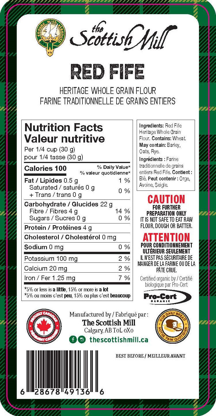 Organic Red Fife Flour, Whole Grain - Heritage