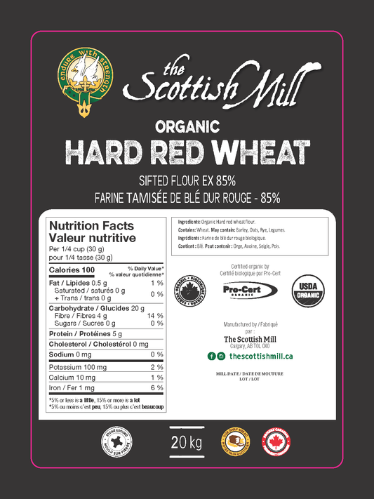Organic Hard Red Wheat Flour, Sifted - EX 85%