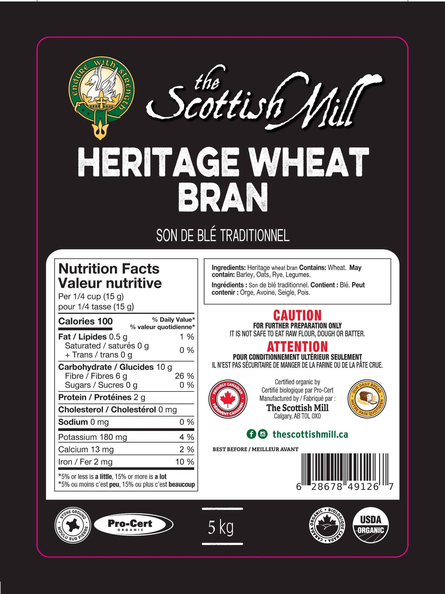 Organic Wheat Bran - Heritage